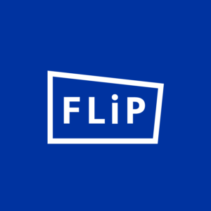 FLiP white logo on blue Facebook 720px PNG copy.png